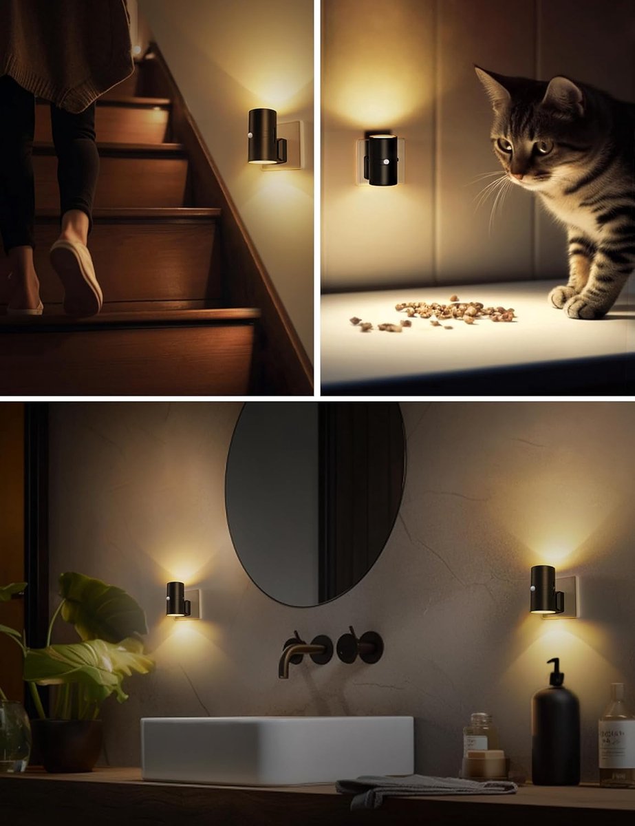 PlugGlow Steckdosenlampe – Dimmbares LED-Nachtlicht für Flur & Schlafzimmer