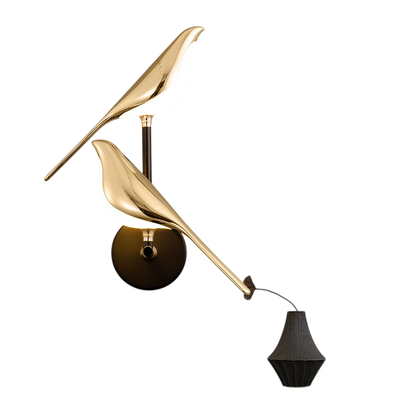PlumeBright - Skandinavische LED-Vogel-Wandleuchte