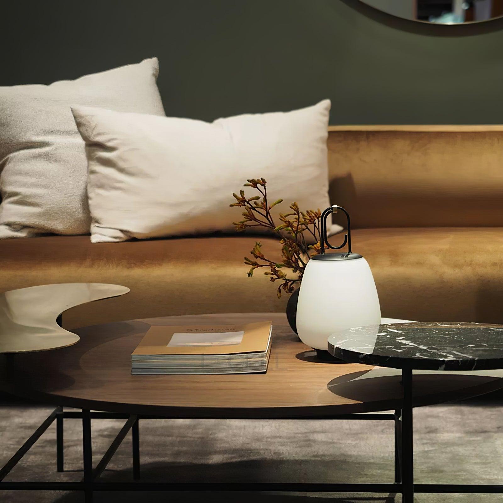 LuminaGo Tragbare Laternen-Tischlampe – Akku Warmweiß Garten & Terrasse