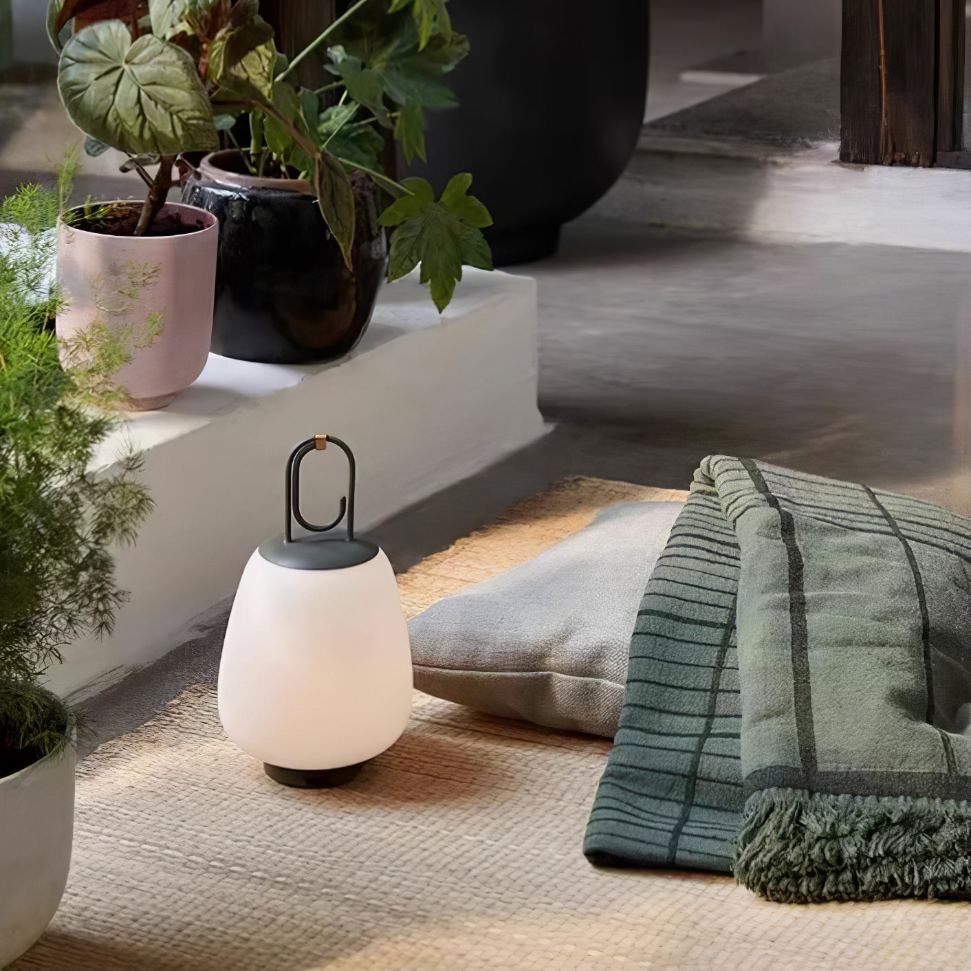 LuminaGo Tragbare Laternen-Tischlampe – Akku Warmweiß Garten & Terrasse