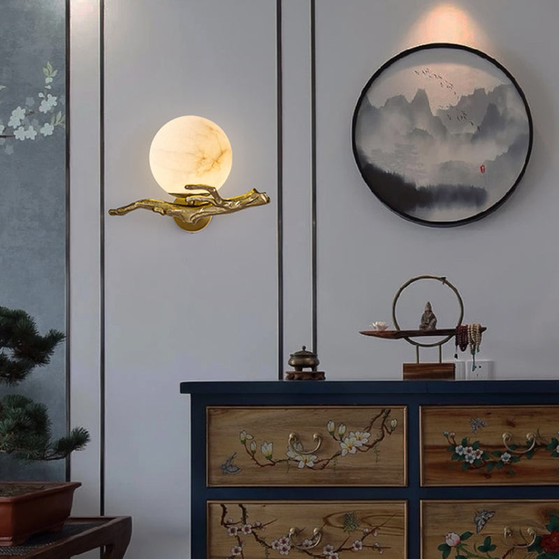 LuminaStone Kreative Marmor-Wandlampe – Modern Weiß Wohnzimmer