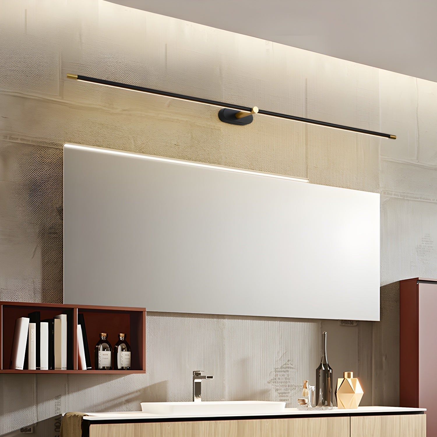 Wiederaufladbare lineare Wandlampe mit Touch-Bedienung