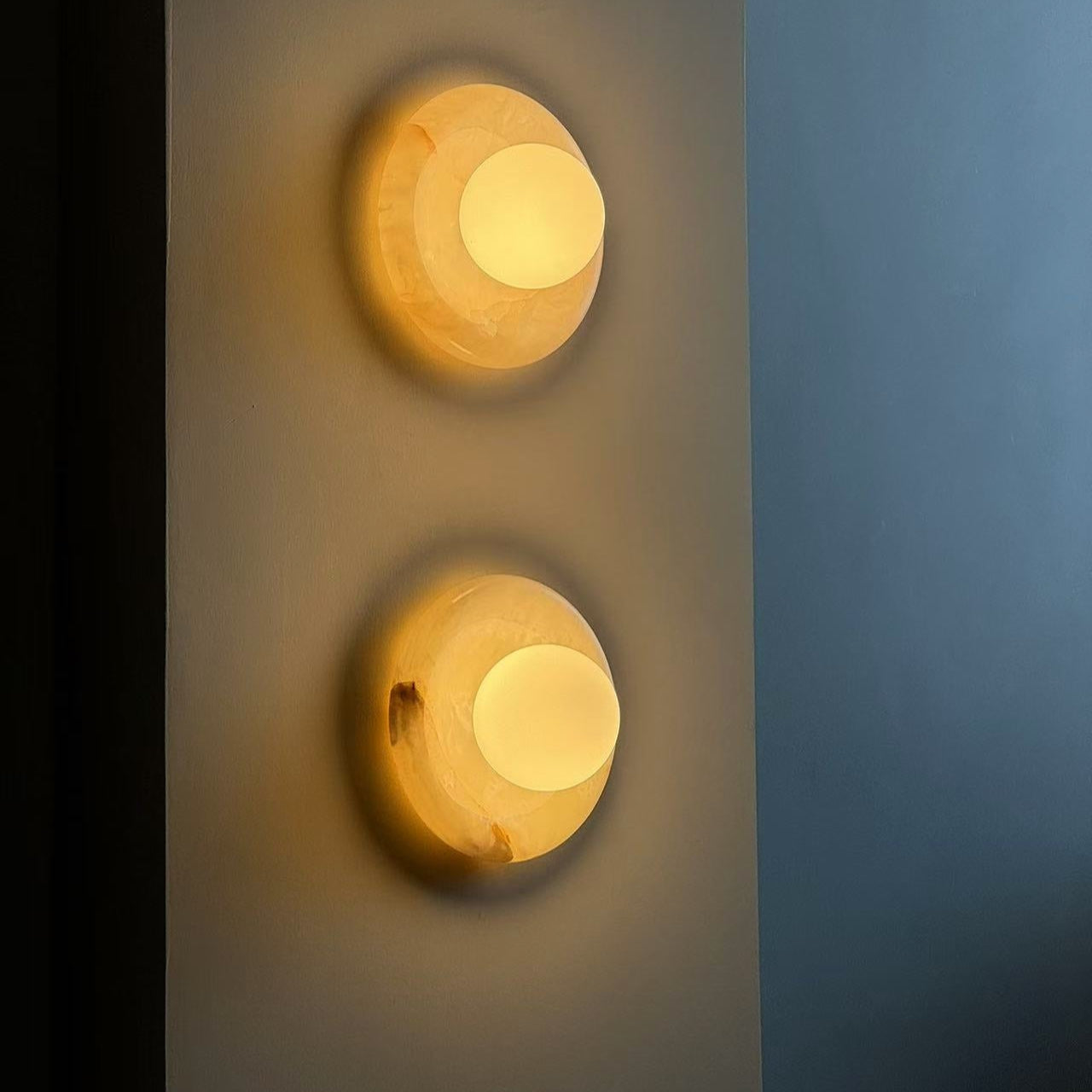 Wandlampe aus Marmor und Glas | G9 LED-Fassung