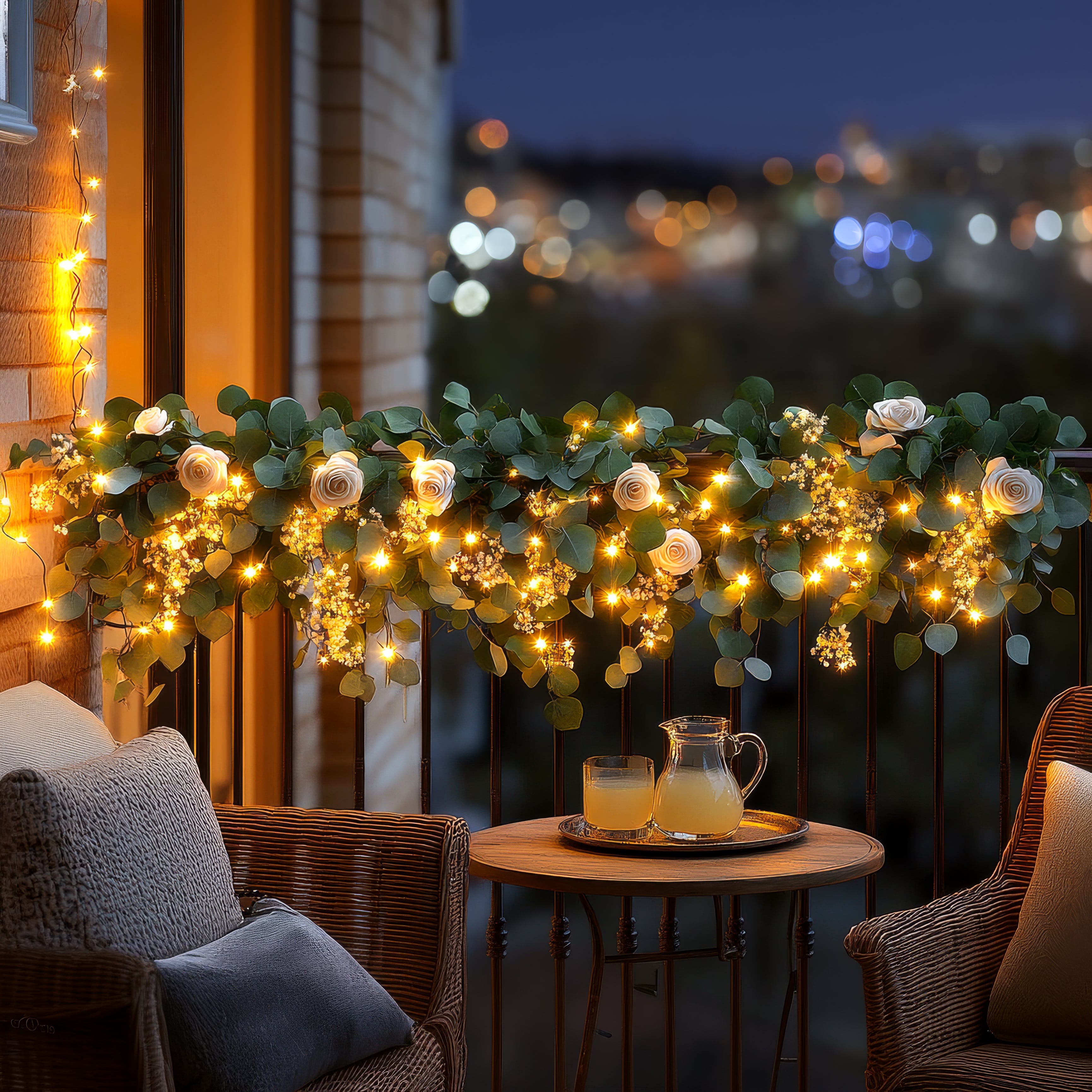 BlossomRose LED-Kranzlampe in Rosé – für Wohn- oder Esszimmer