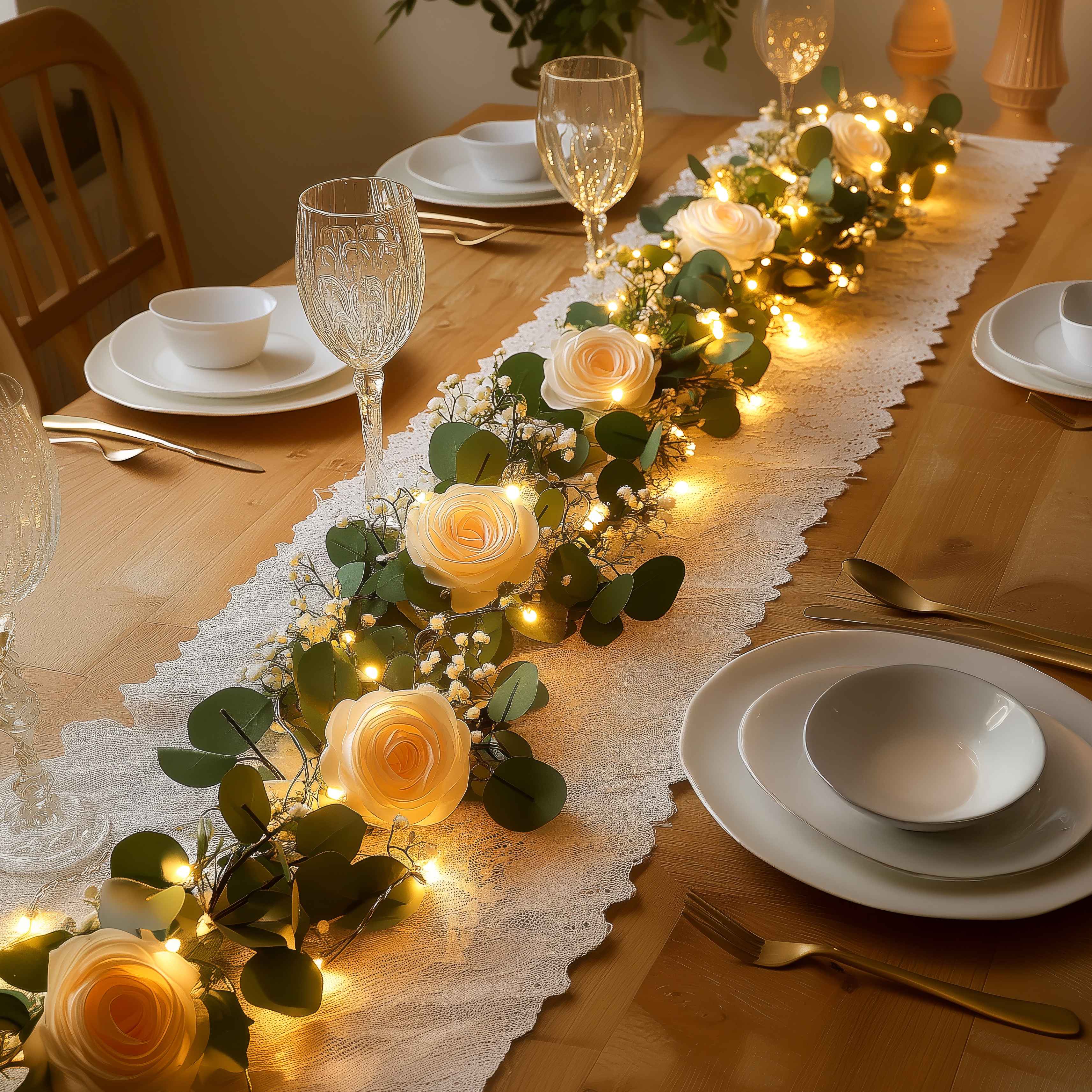 BlossomRose LED-Kranzlampe in Rosé – für Wohn- oder Esszimmer