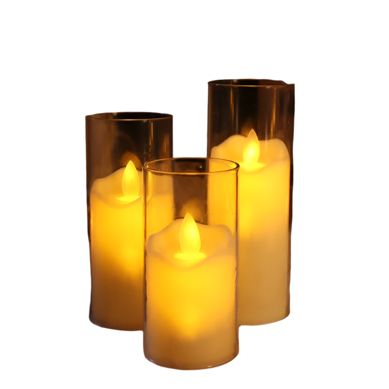 Lichtglanz – Stilvolle LED-Kerzen aus Acryl Warmweiß Garten