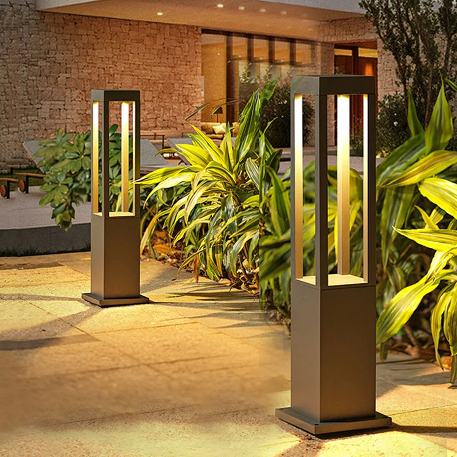 LumoWay Wegeleuchte Modern LED Gartenlampe Schwarz Wetterfest