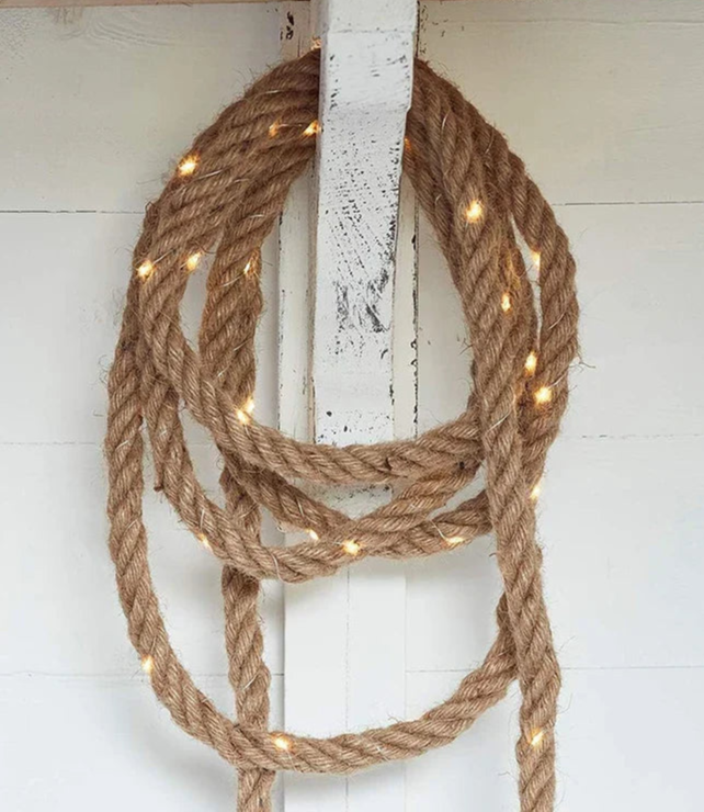 LumiCord Deko-Seil-Lichterkette Rustikal 4,5 m Warmweiß Garten