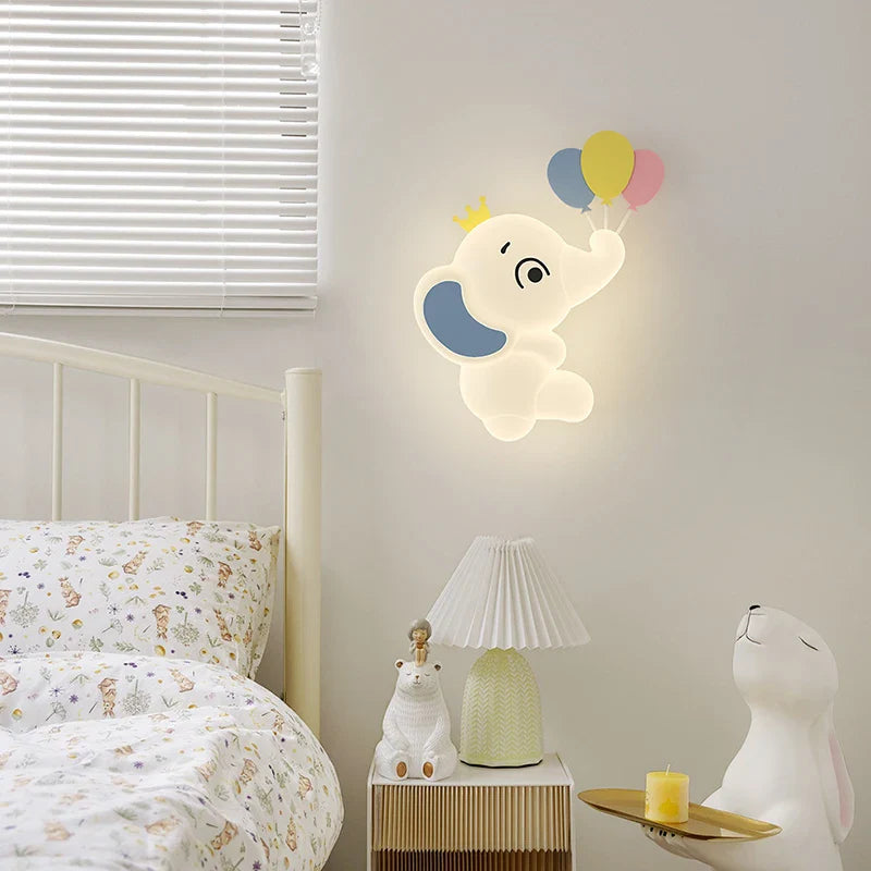 ElephantGlow LED Wandlampe - Elefantenform mit einstellbarer Beleuchtung für Kinderzimmer