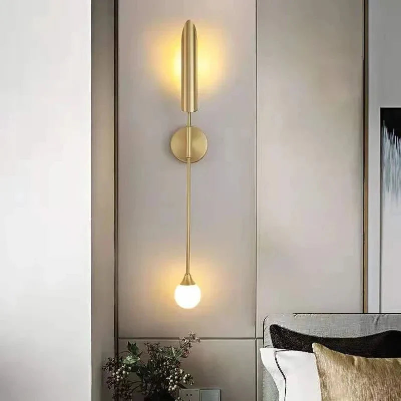 VeraGleam LED-Wandleuchte in Gold – Modern & Elegant für Wohnzimmer