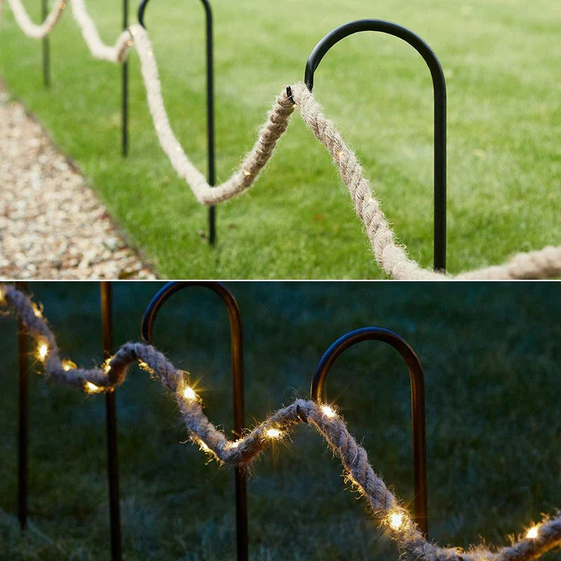 LumiCord Deko-Seil-Lichterkette Rustikal 4,5 m Warmweiß Garten