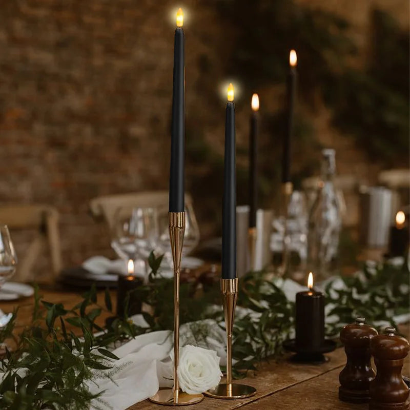 ShadowGlow – Schwarze LED-Spitzkerzen stimmungsvolle Dekolampen für Halloween