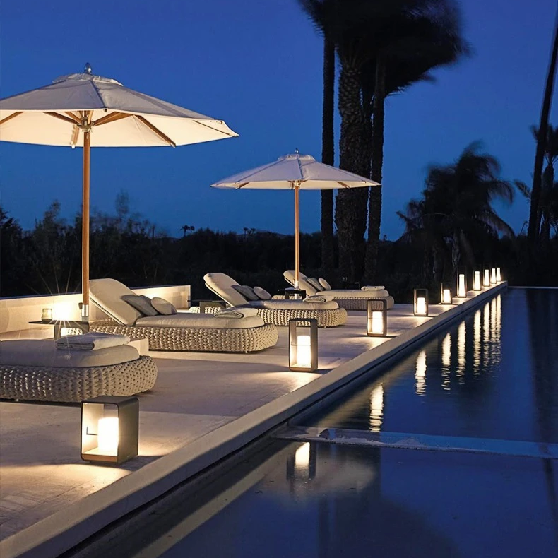 LumoSol Solarleuchte Modern Schwarz für Terrasse & Garten