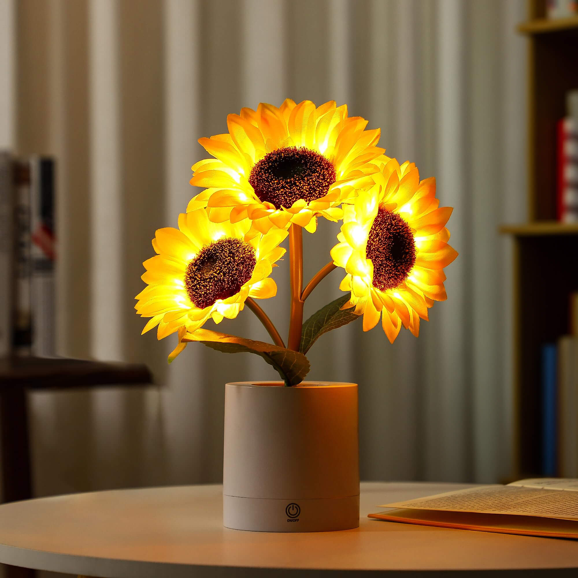 SolarBlüte Gartenlampe – Sonnenblumen-Design, LED, leuchtend, für Terrasse
