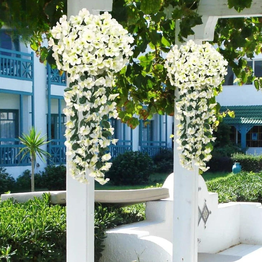Künstliche Orchidee Cascade 90 cm aus Seidenstoff für Innen- und Außenbereich pflegeleicht