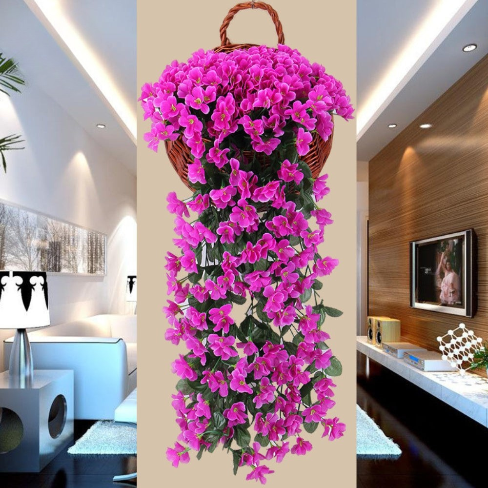 Künstliche Orchidee Cascade 90 cm aus Seidenstoff für Innen- und Außenbereich pflegeleicht