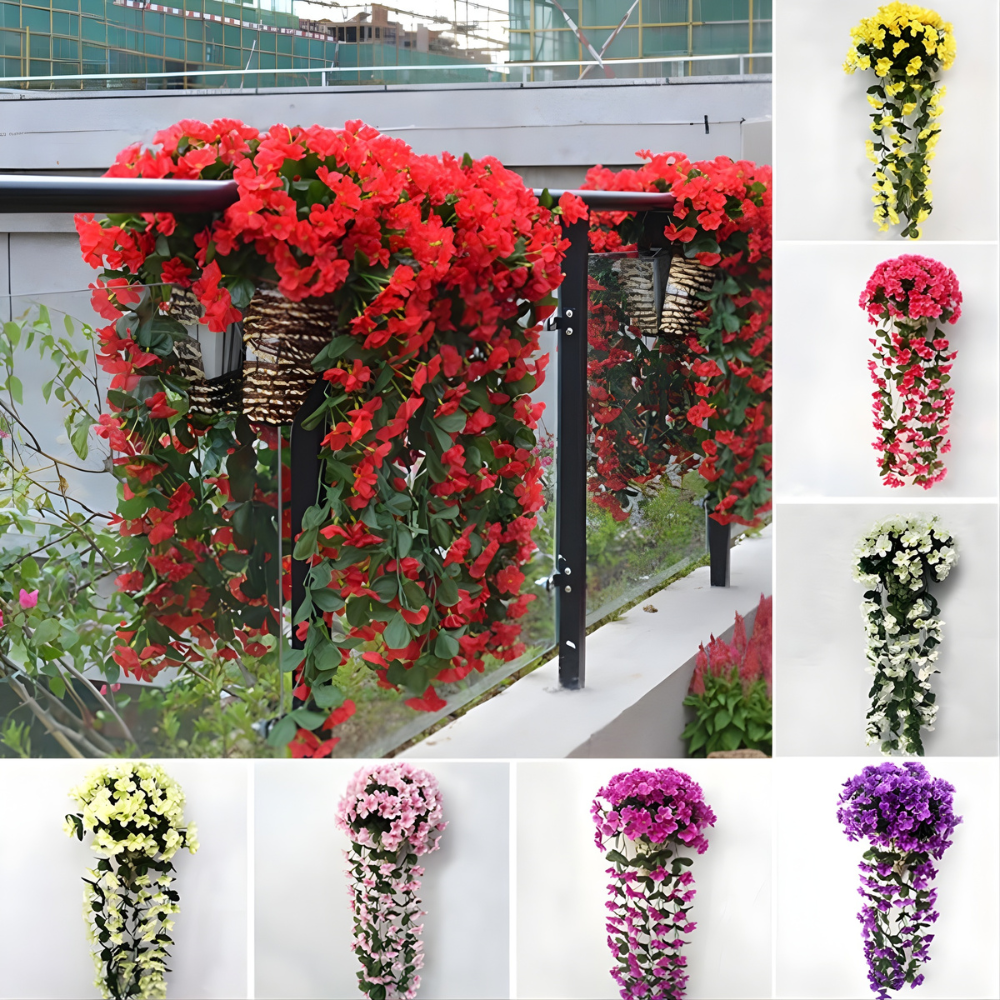 Künstliche Orchidee Cascade 90 cm aus Seidenstoff für Innen- und Außenbereich pflegeleicht