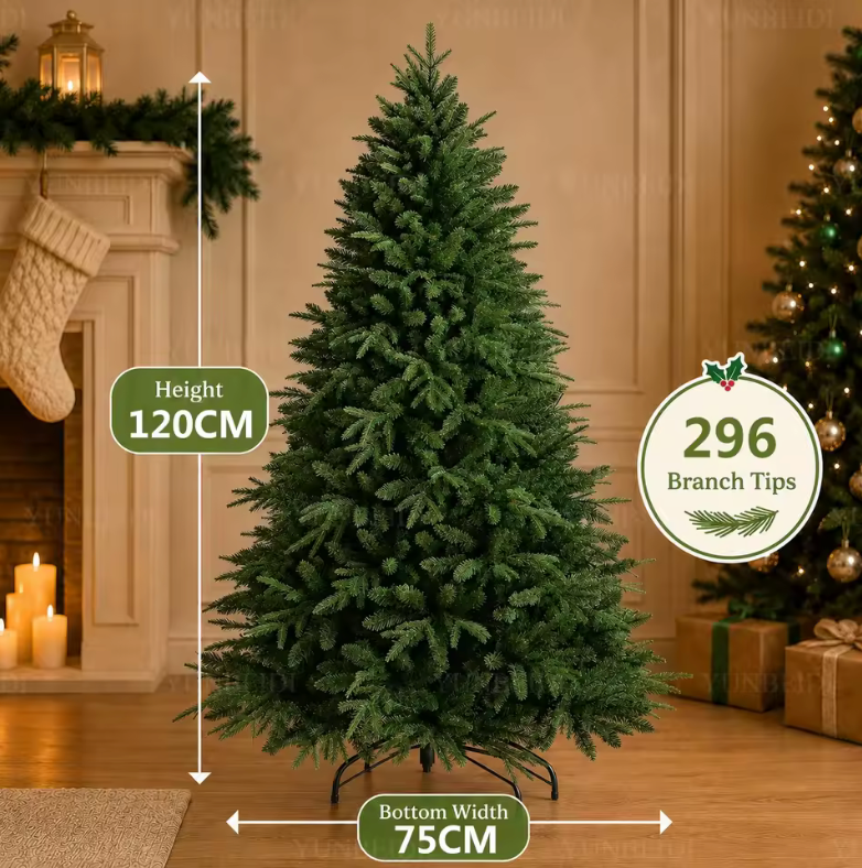 Künstlicher Weihnachtsbaum 120–180 cm aus PE/PVC