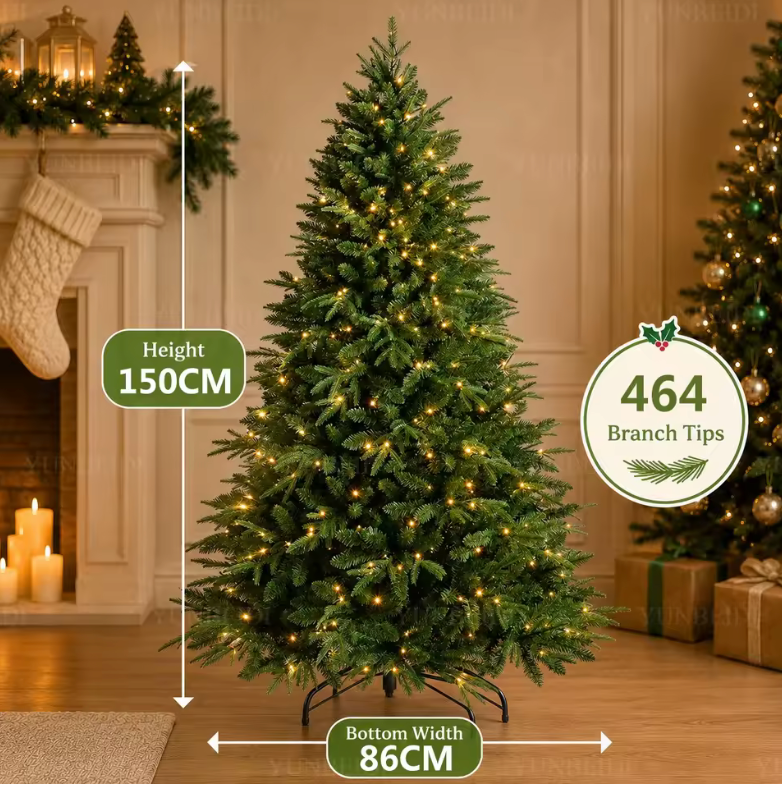 Künstlicher Weihnachtsbaum 120–180 cm aus PE/PVC