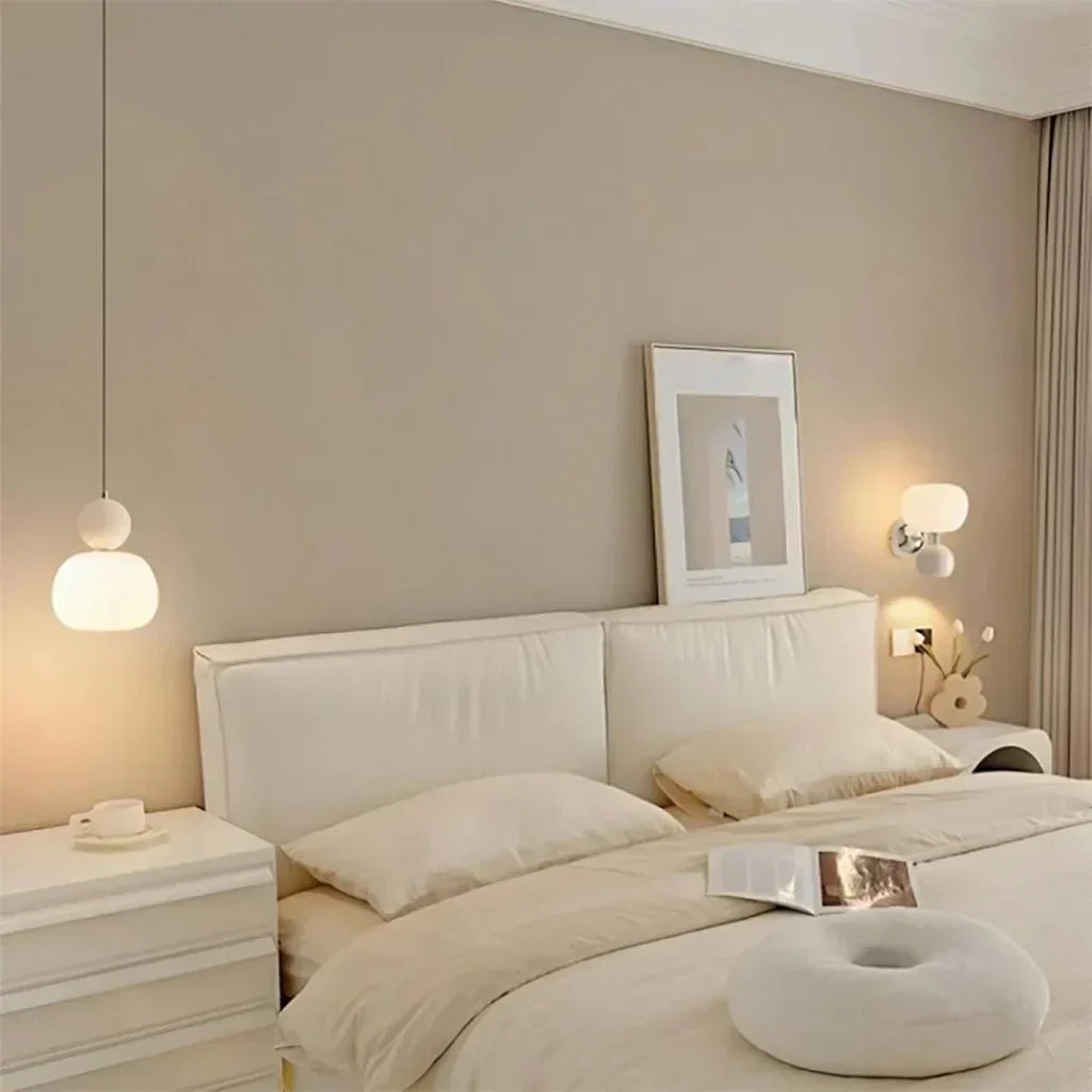 Glanzétoile – Art-Déco Pendelleuchte Creme Wohnzimmer