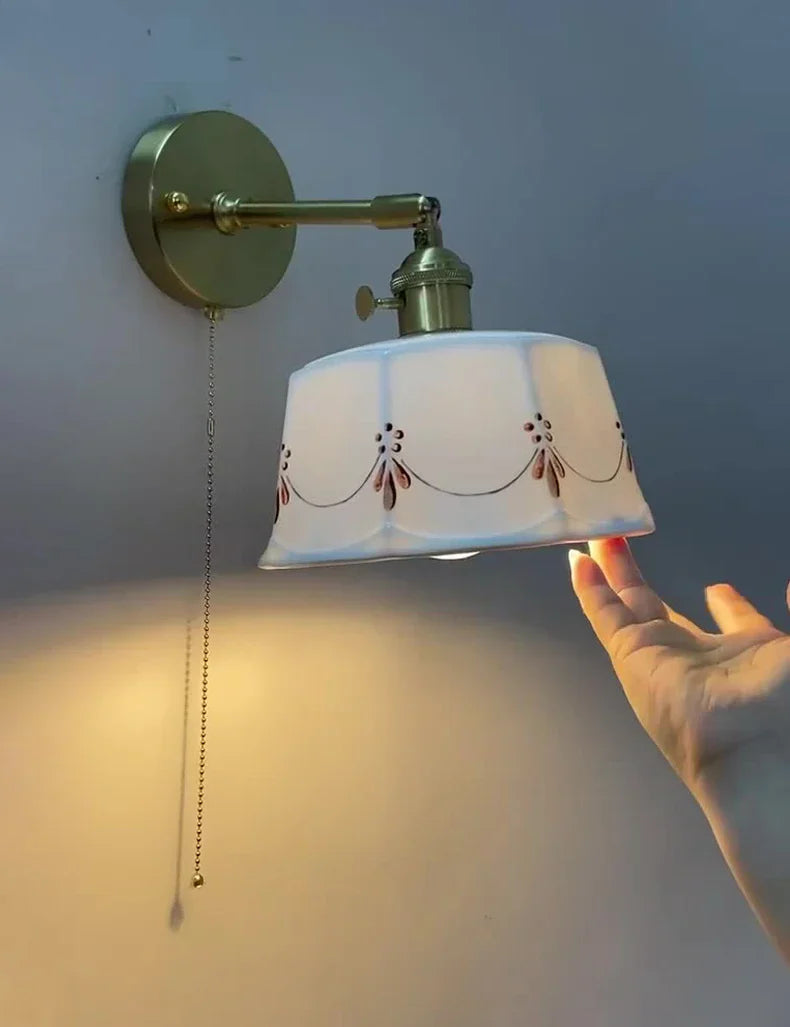 NamiShine - Vintage Japanische Wandleuchte mit Kette