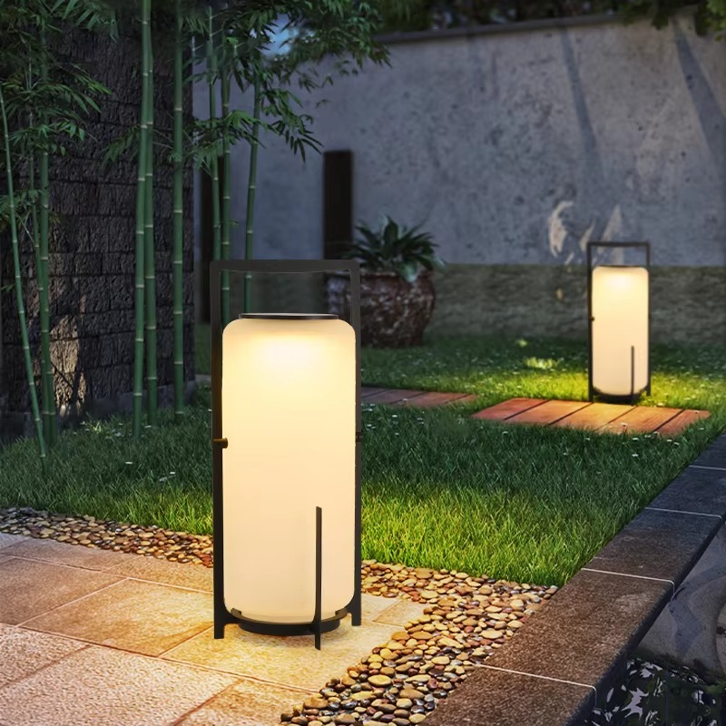 LumoTerrace Solarleuchte Modern Schwarz LED für Terrasse & Garten