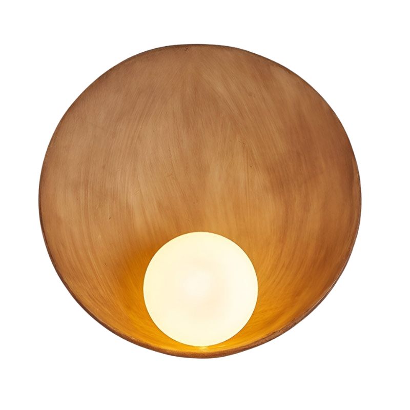 SereneGlow – Weiße Wabi-Sabi LED-Wandleuchte