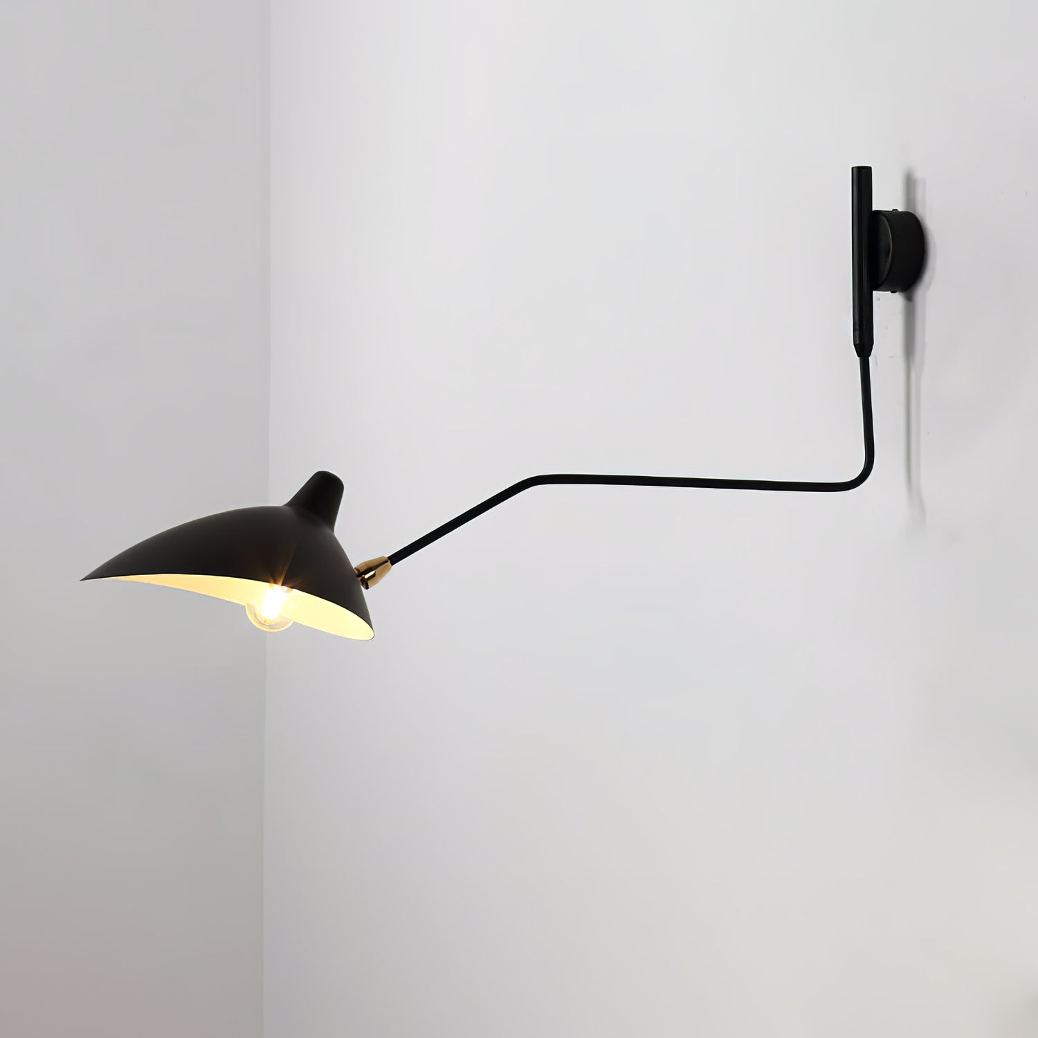 SerenLuce Wandleuchte – Modern, Gelenkarm, Schwarz, Für Wohnzimmer
