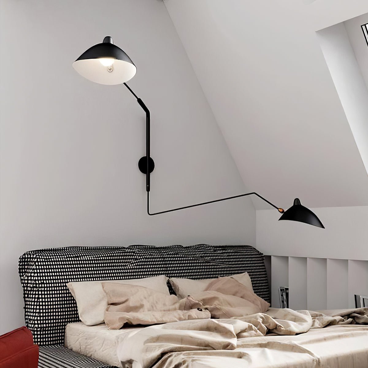 SerenLuce Wandleuchte – Modern, Gelenkarm, Schwarz, Für Wohnzimmer