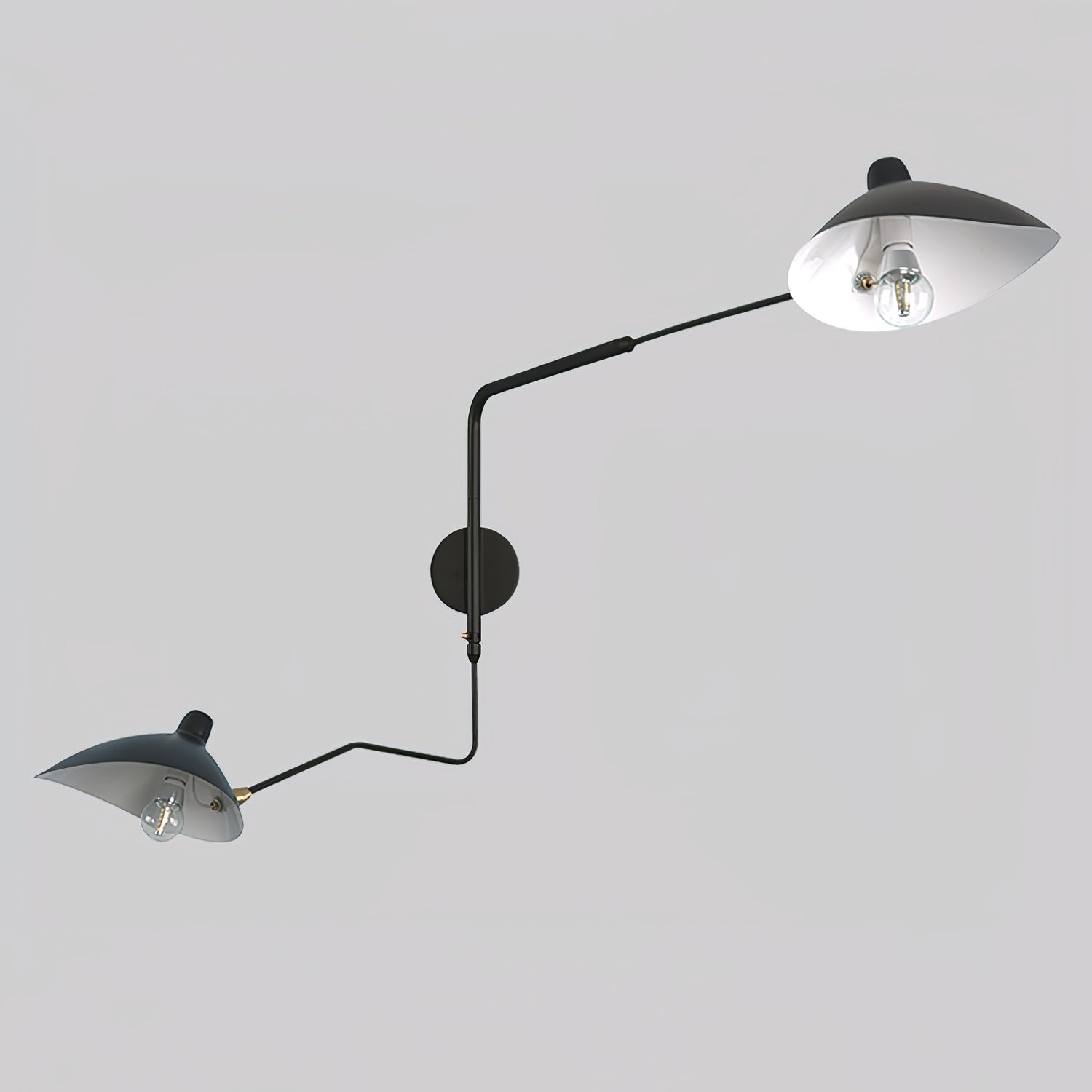 SerenLuce Wandleuchte – Modern, Gelenkarm, Schwarz, Für Wohnzimmer
