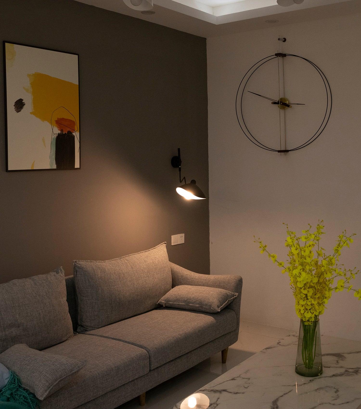 SerenLuce Wandleuchte – Modern, Gelenkarm, Schwarz, Für Wohnzimmer