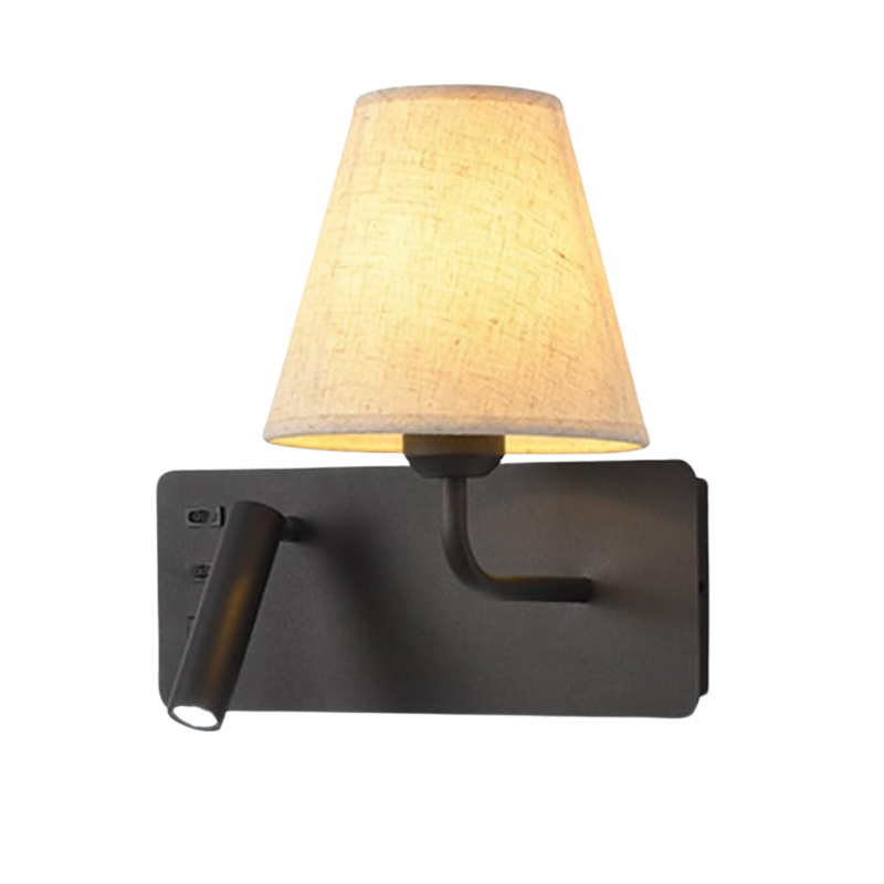 ShineNest - Moderne Wandlampe mit USB-Leselicht