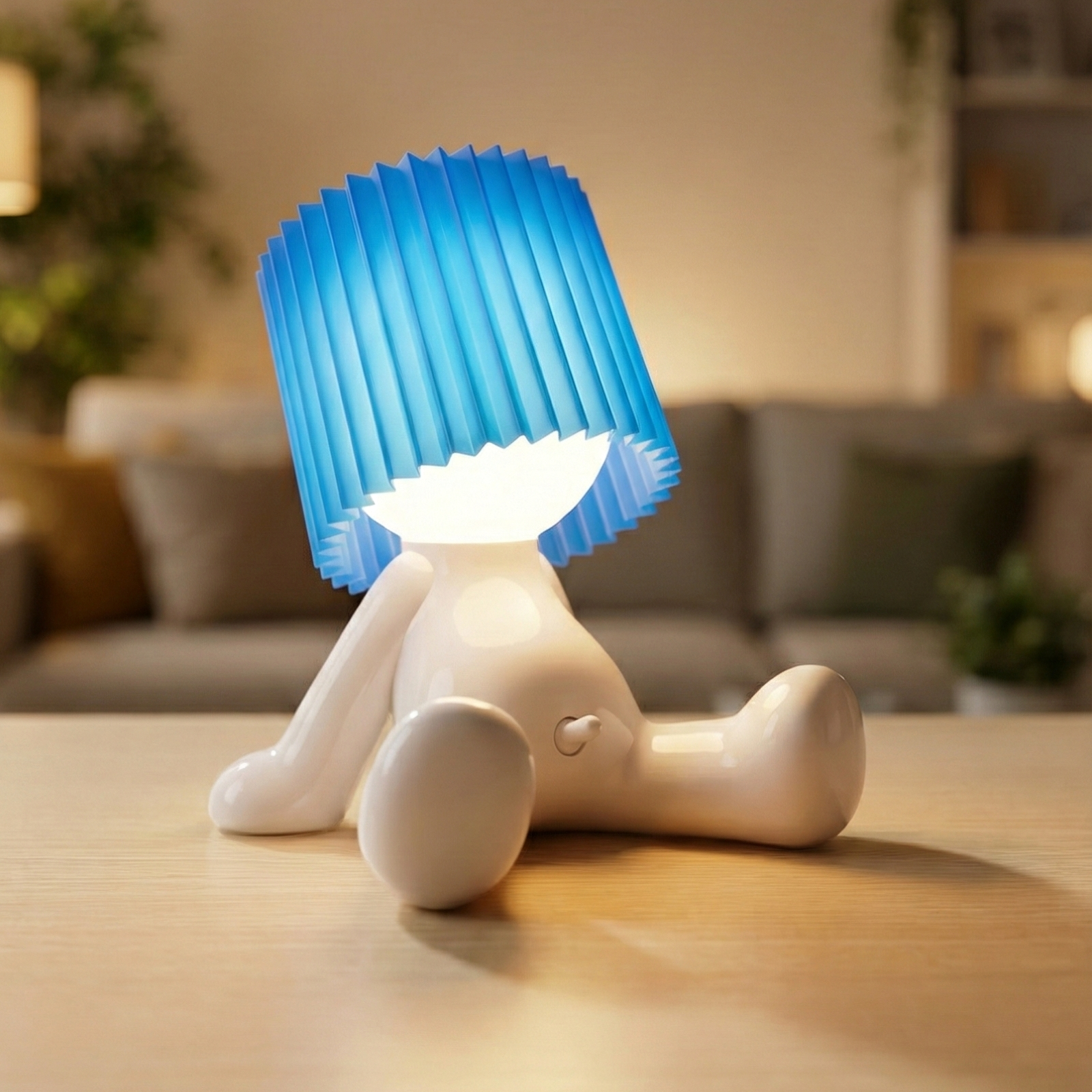 Sitz-Bruno – Witzige Akku-Tischlampe sitzend | 8 Farben LED
