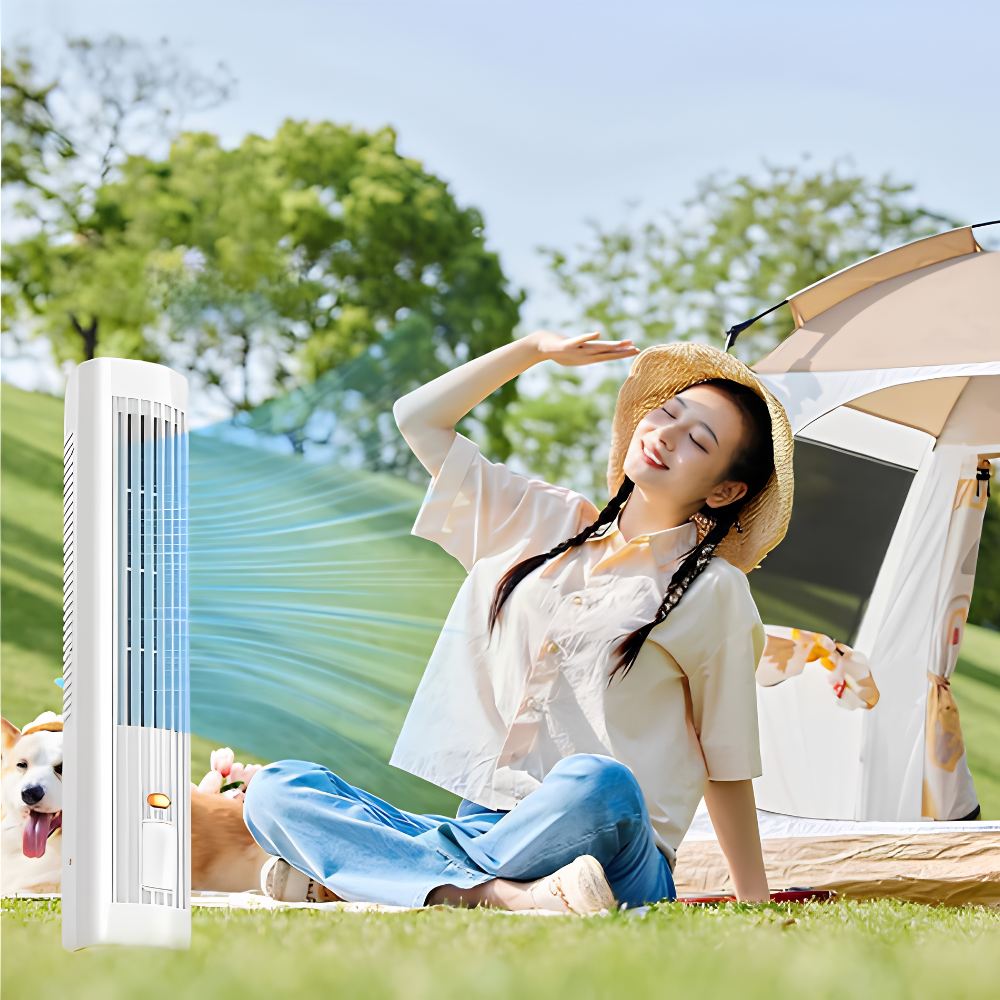 USB Ventilator Tragbar – 5W Leistung – Drei Geschwindigkeiten – Wiederaufladbare Batterie – Ideal für Büro und Schlafzimmer