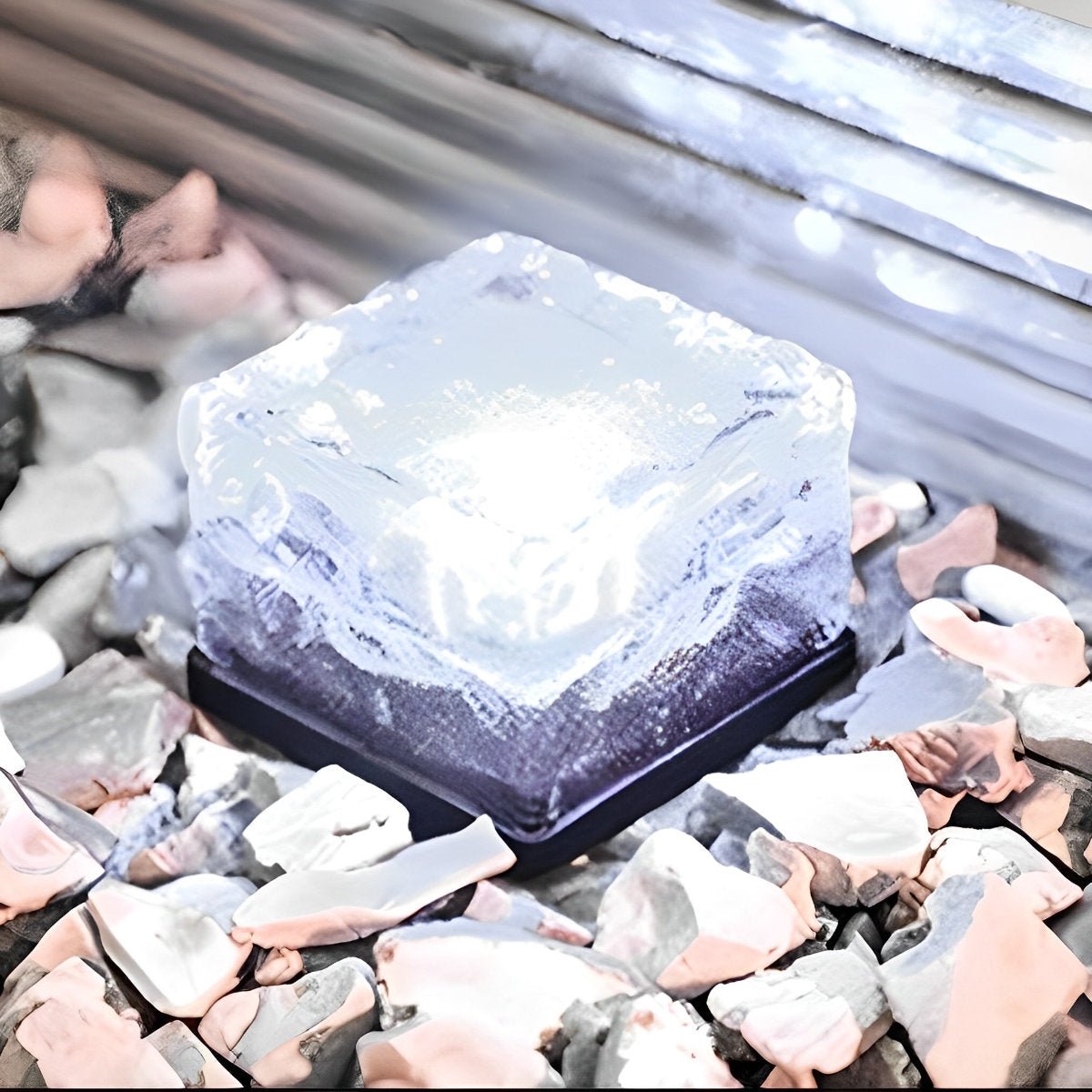 Solar Außenleuchten | Quadratische Eisziegel, Wasserdicht, Modern Retro 7