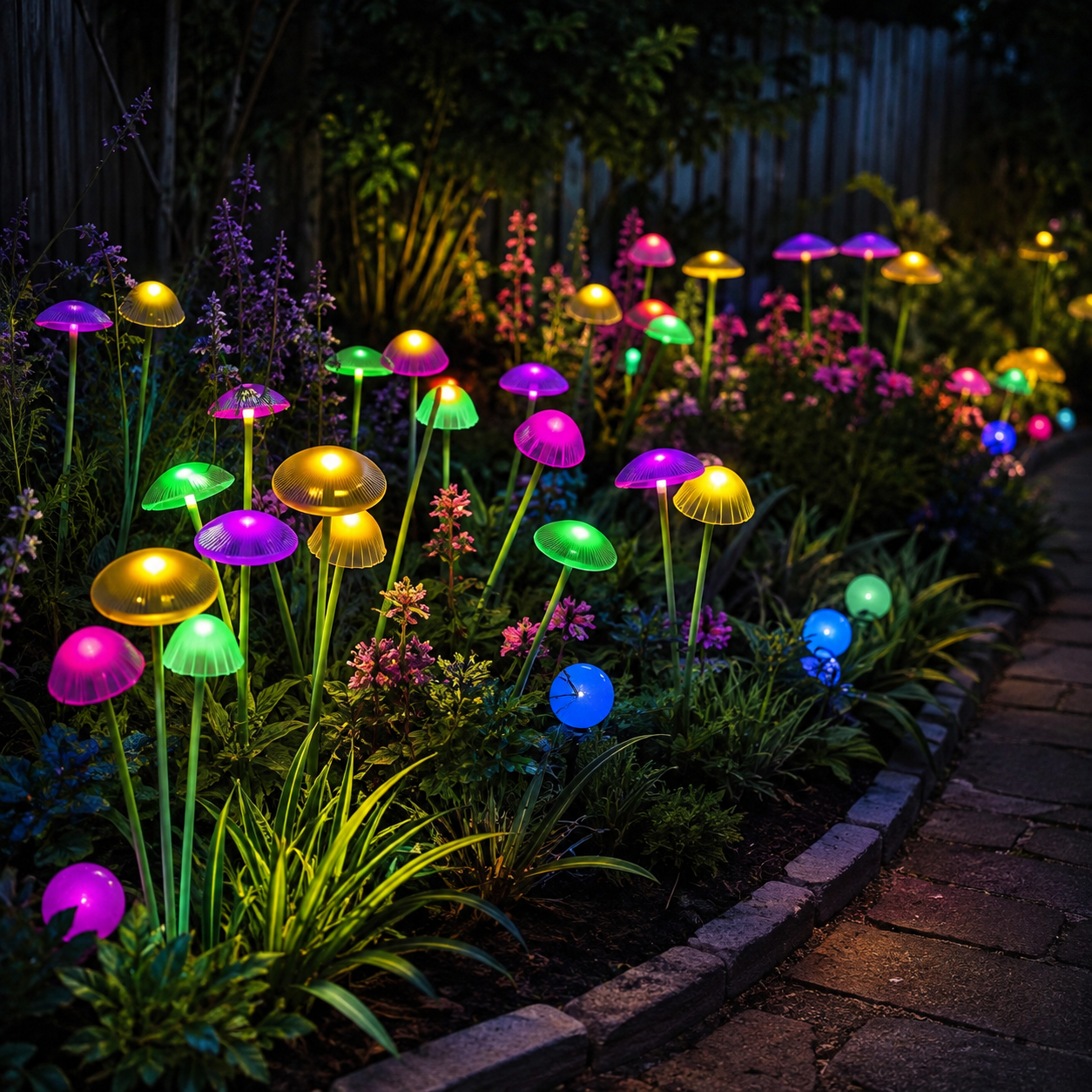 Solar Gartenleuchte | Quallenpilzform, LED, Kunststoff 2