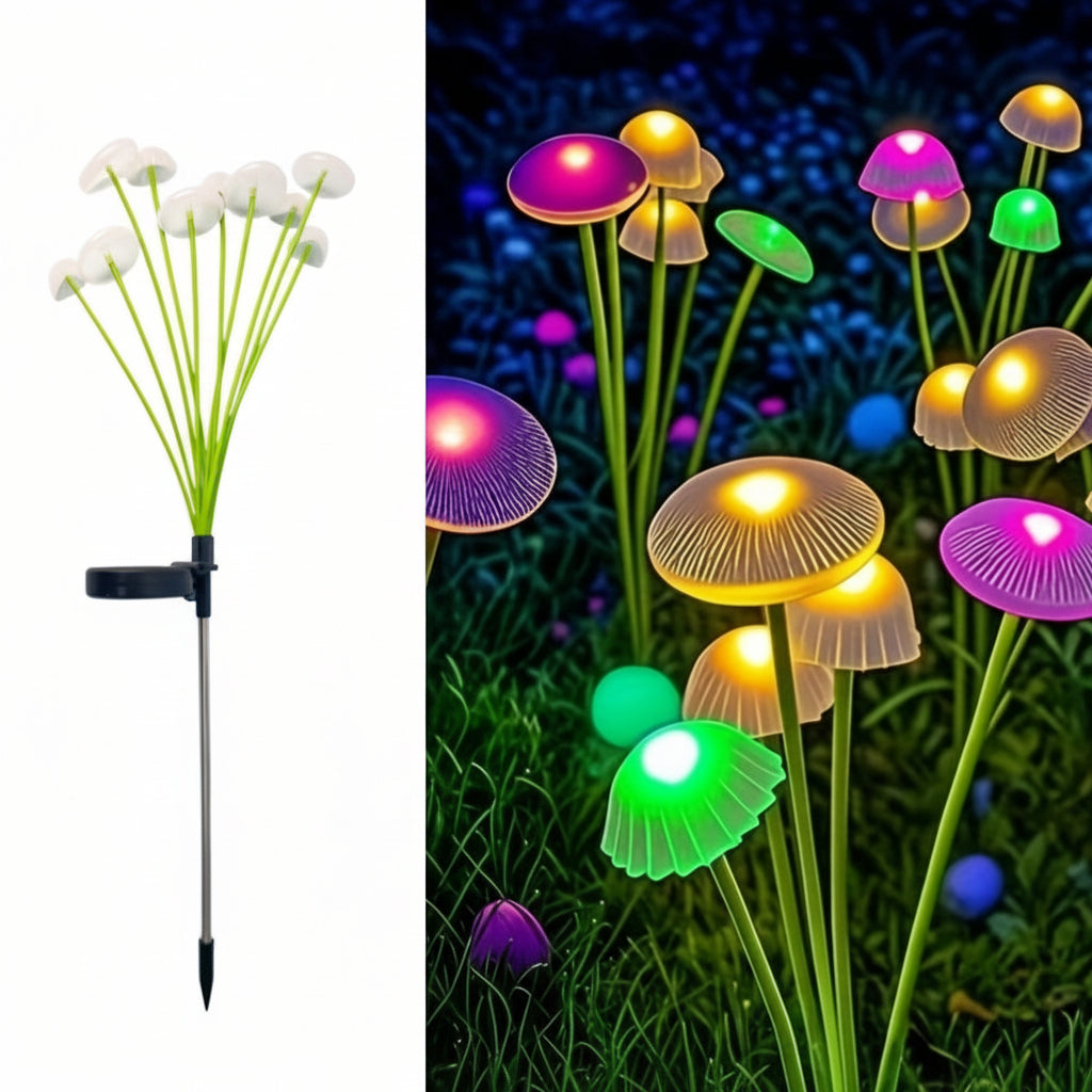 Solar Gartenleuchte | Quallenpilzform, LED, Kunststoff 6