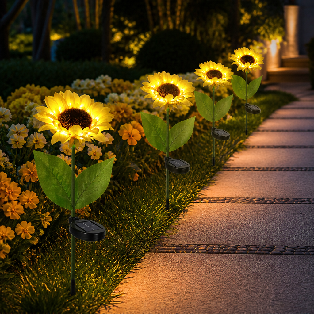 Solar Gartenleuchte | Warmweiße LED, Dämmerungssensor 0