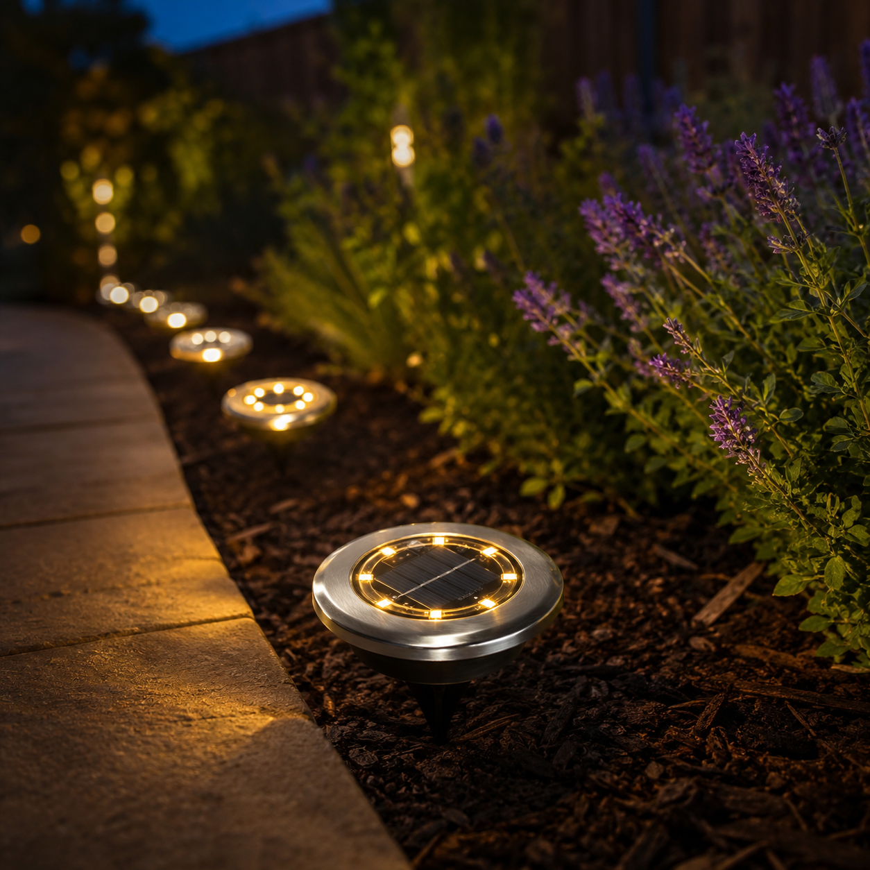 Solarleuchte | Edelstahlgehäuse, 8 LEDs, IP65 Schutz 3