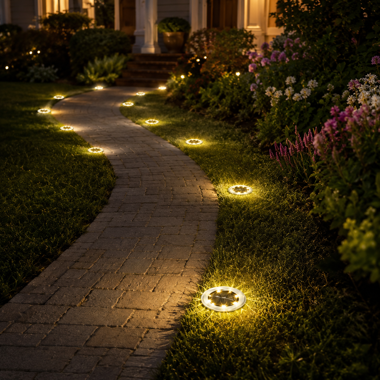 Solarleuchte | Edelstahlgehäuse, 8 LEDs, IP65 Schutz 4