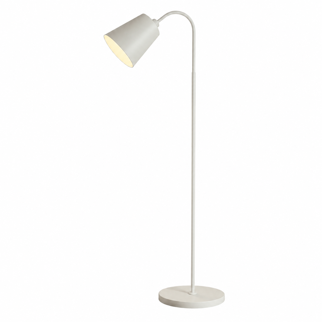Stehlampe | Minimalistisches Design, Verstellbarer Schwanenhals aus Holzoptik 1