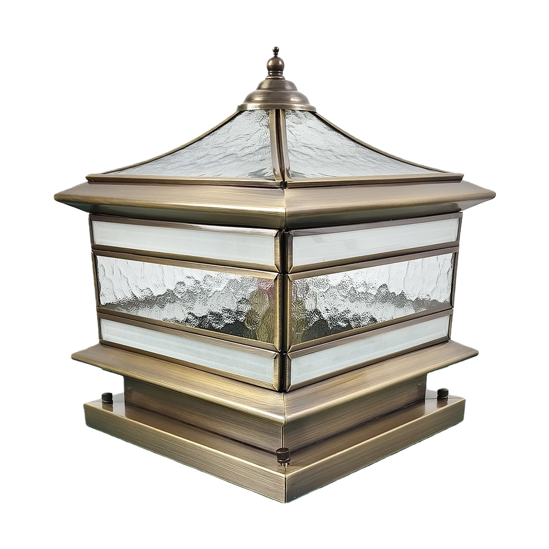 Steinsäulen Außenleuchte | Retro Kupfer, IP54 Wasserdicht 10