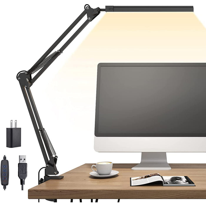 DeskGlow - Dimmbare LED-Schreibtischlampe mit verstellbarem Arm und Farbtemperatur