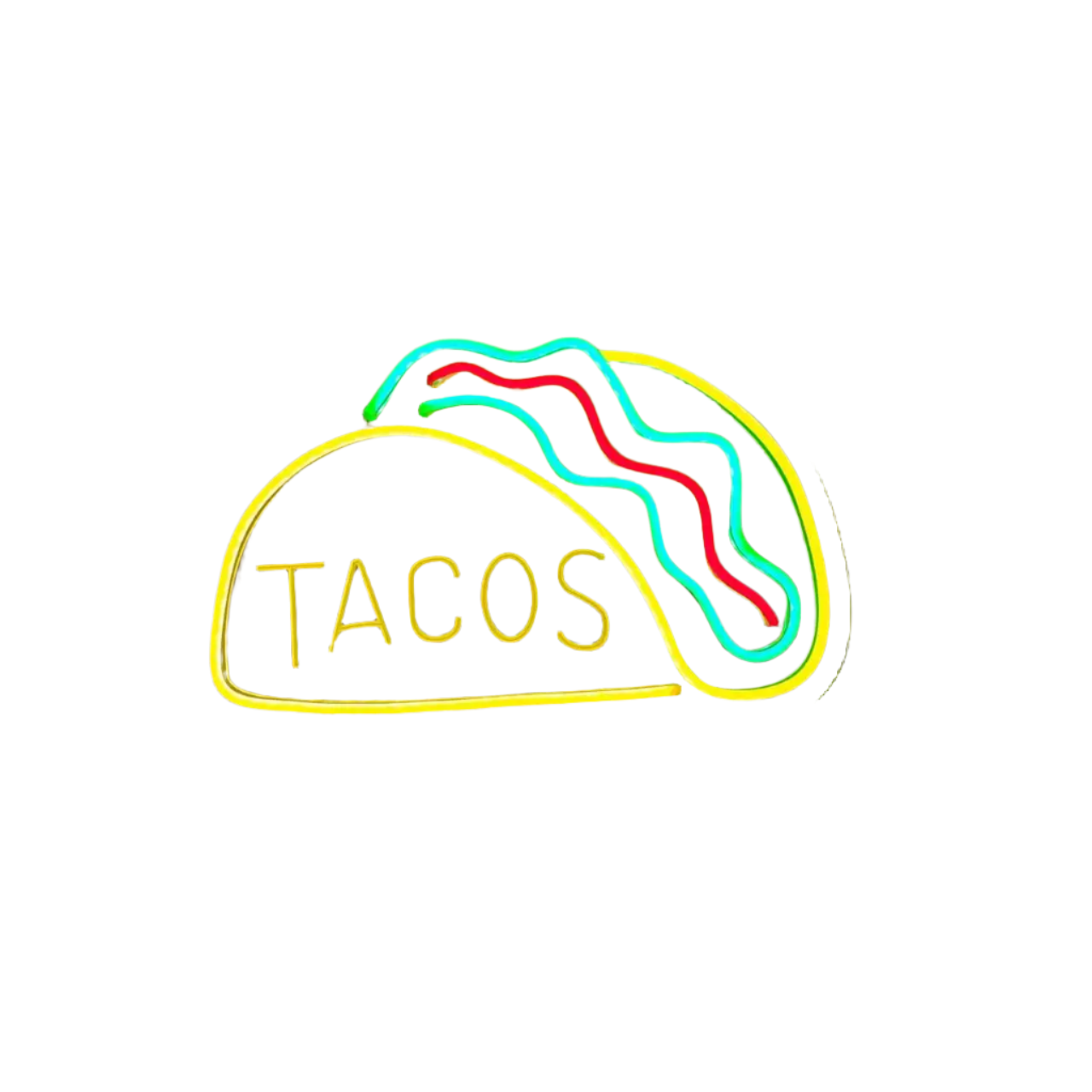 SnackLight – Retro Neonlampe dimmbar Rot-Gelb Küche