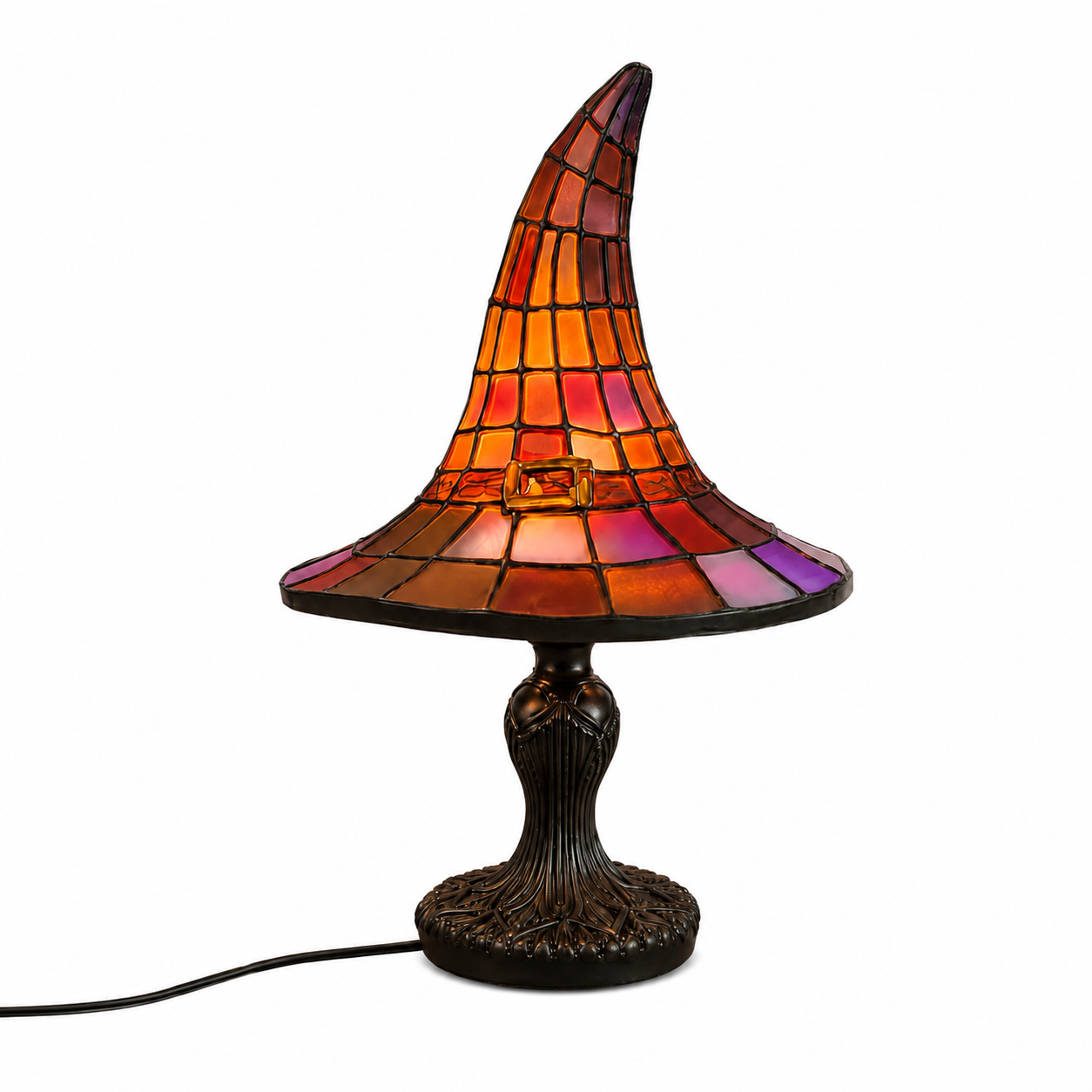 Tischlampe | Bunte Mosaikplatten, Geformte Harzbasis 1