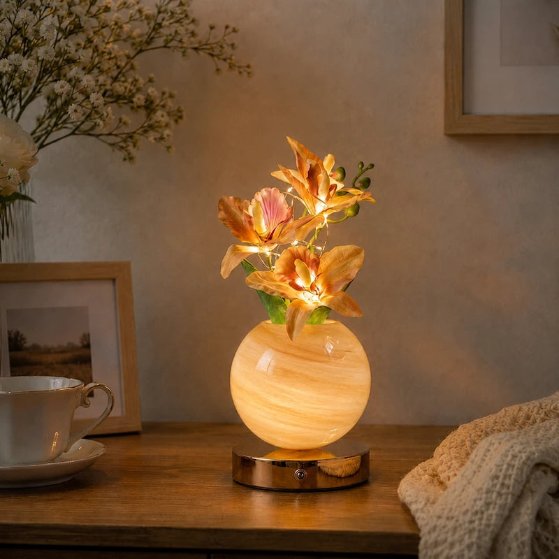 Tischlampe | Leuchtende Orchideen, Einstellbare Lichttöne 6