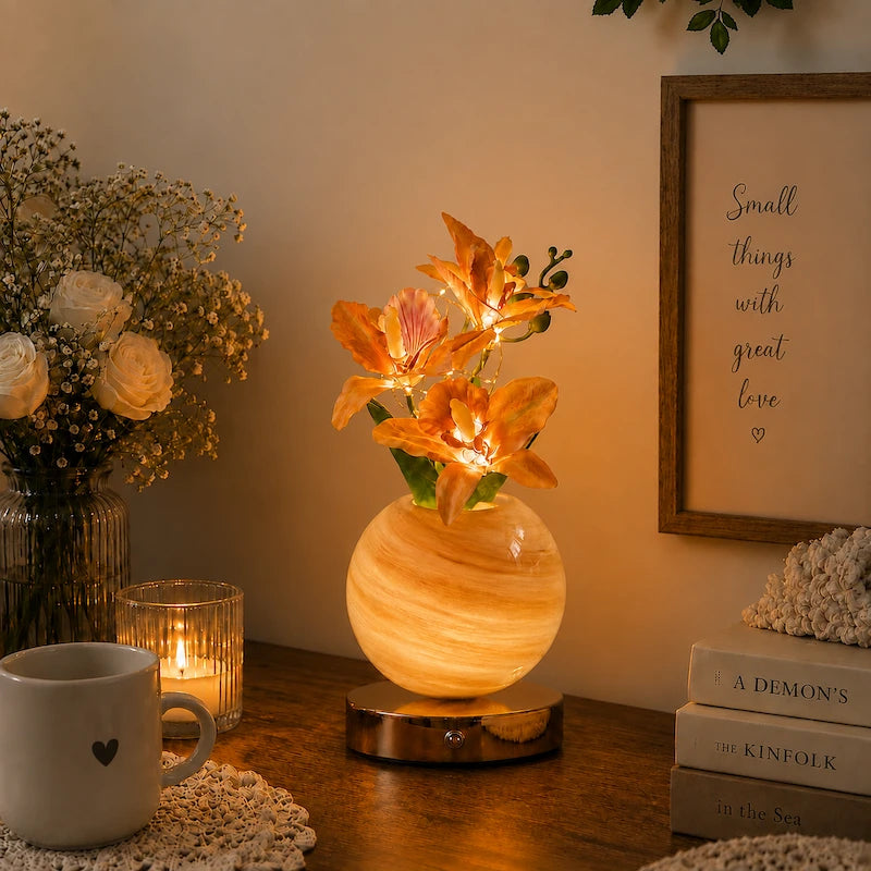 Tischlampe | Leuchtende Orchideen, Einstellbare Lichttöne 8