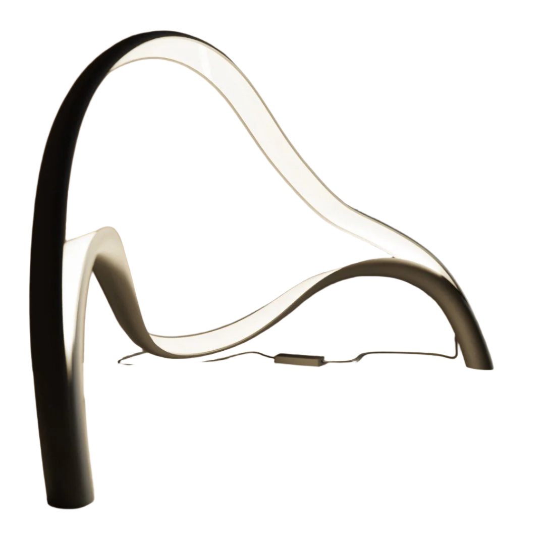 GlowWall LED-Wandlampe Warmlicht Modern Schwarz für Terrasse