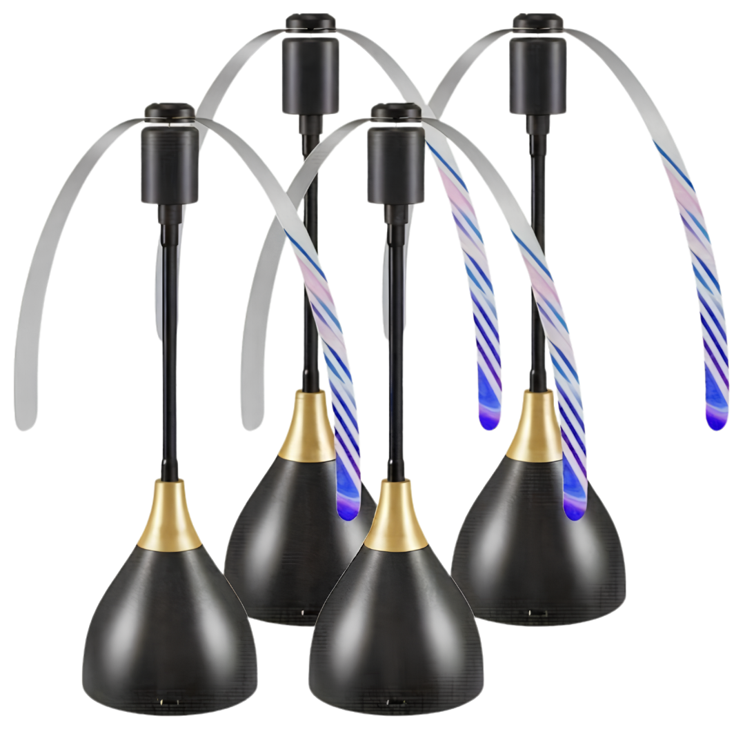Tischventilator | Schwarzer Kunststoff, Flexible Flügel, USB- und Batteriebetrieb 1