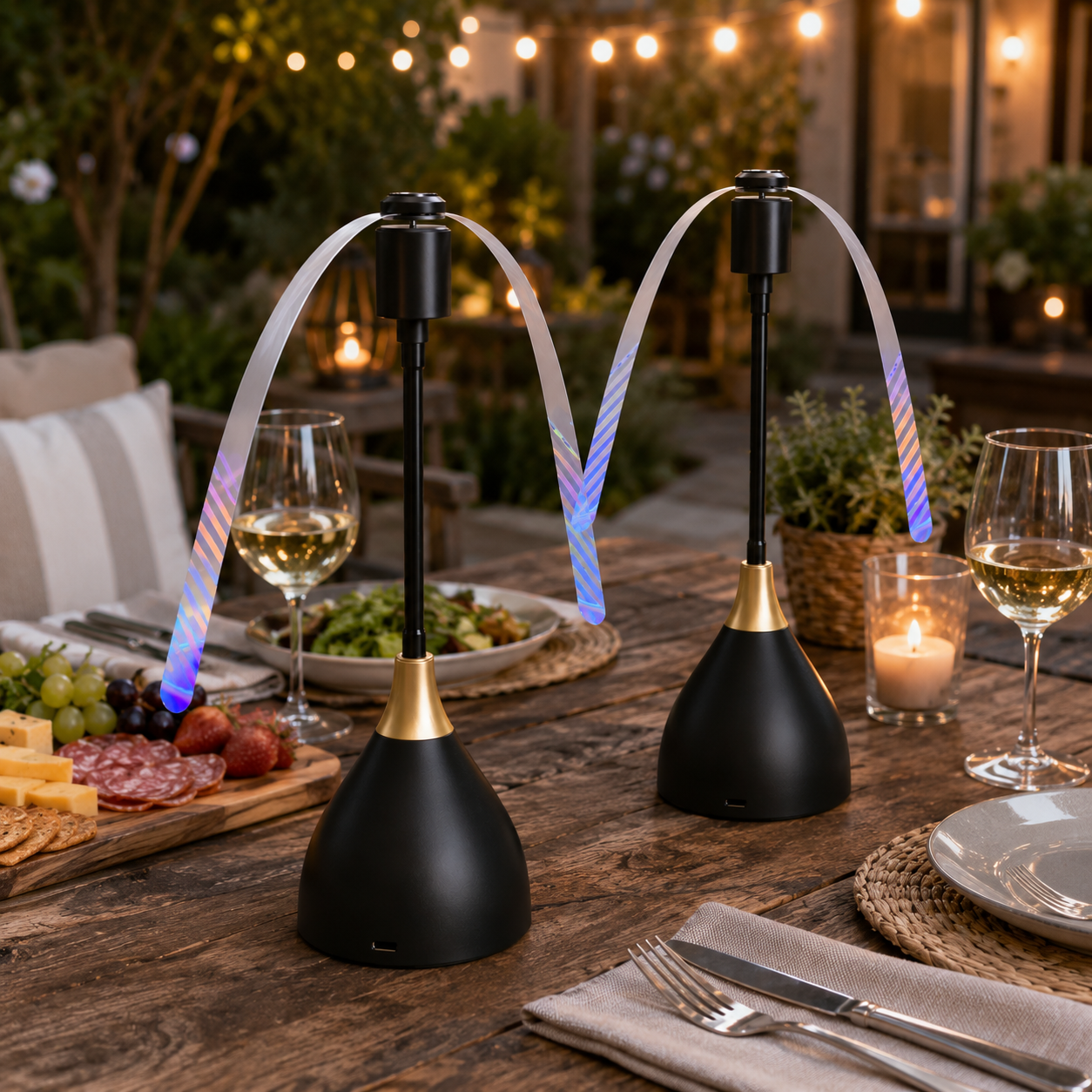 Tischventilator | Schwarzer Kunststoff, Flexible Flügel, USB- und Batteriebetrieb 2